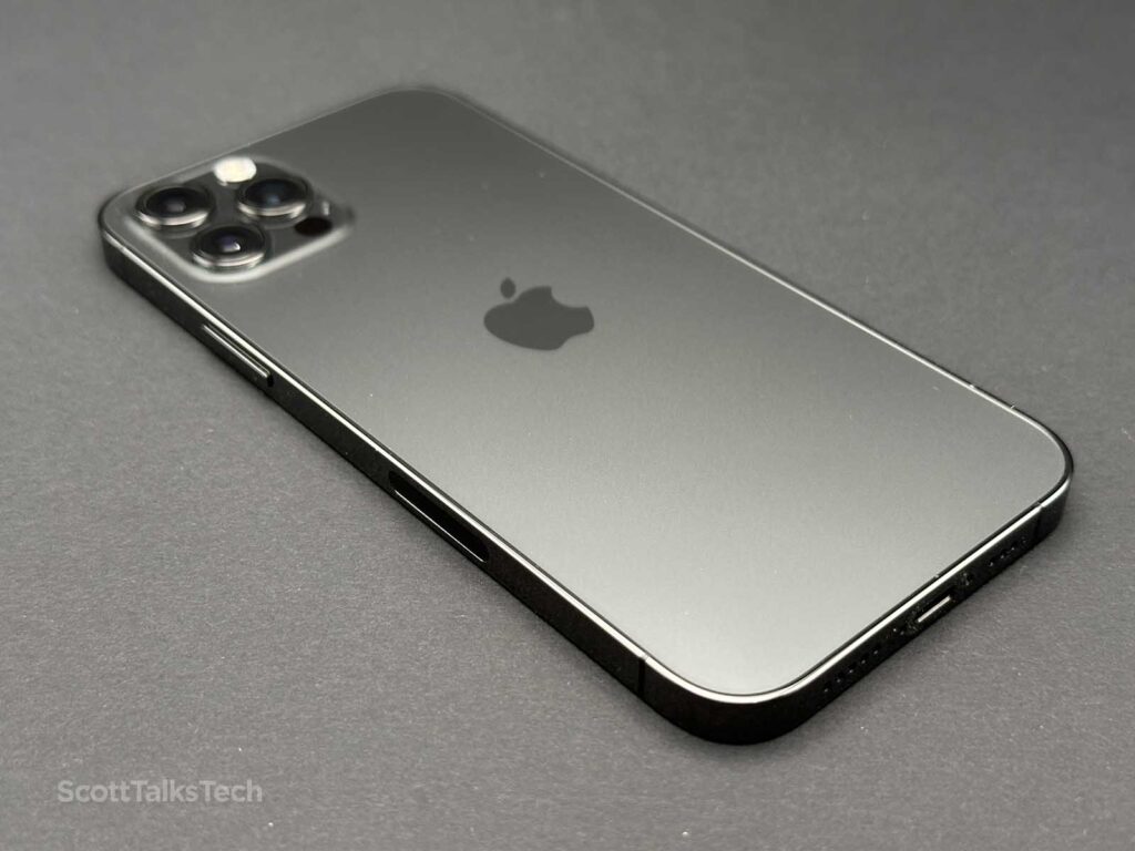 Space gray Apple iPhone 12 Pro glass back